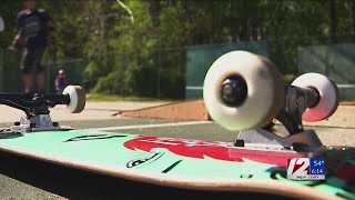 Students learning how to shred through after-school program