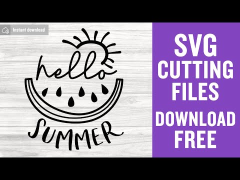 Hello Summer Svg Free Cutting Files for Scan n Cut Instant Download