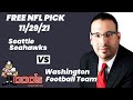 NFL Picks - Seattle Seahawks vs Washington Football Team Picks, 11/29/2021 Week 12 NFL