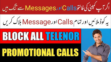 How To Block Telenor Promotional Calls and Messages | How To Off  Promotional Calls And SMS