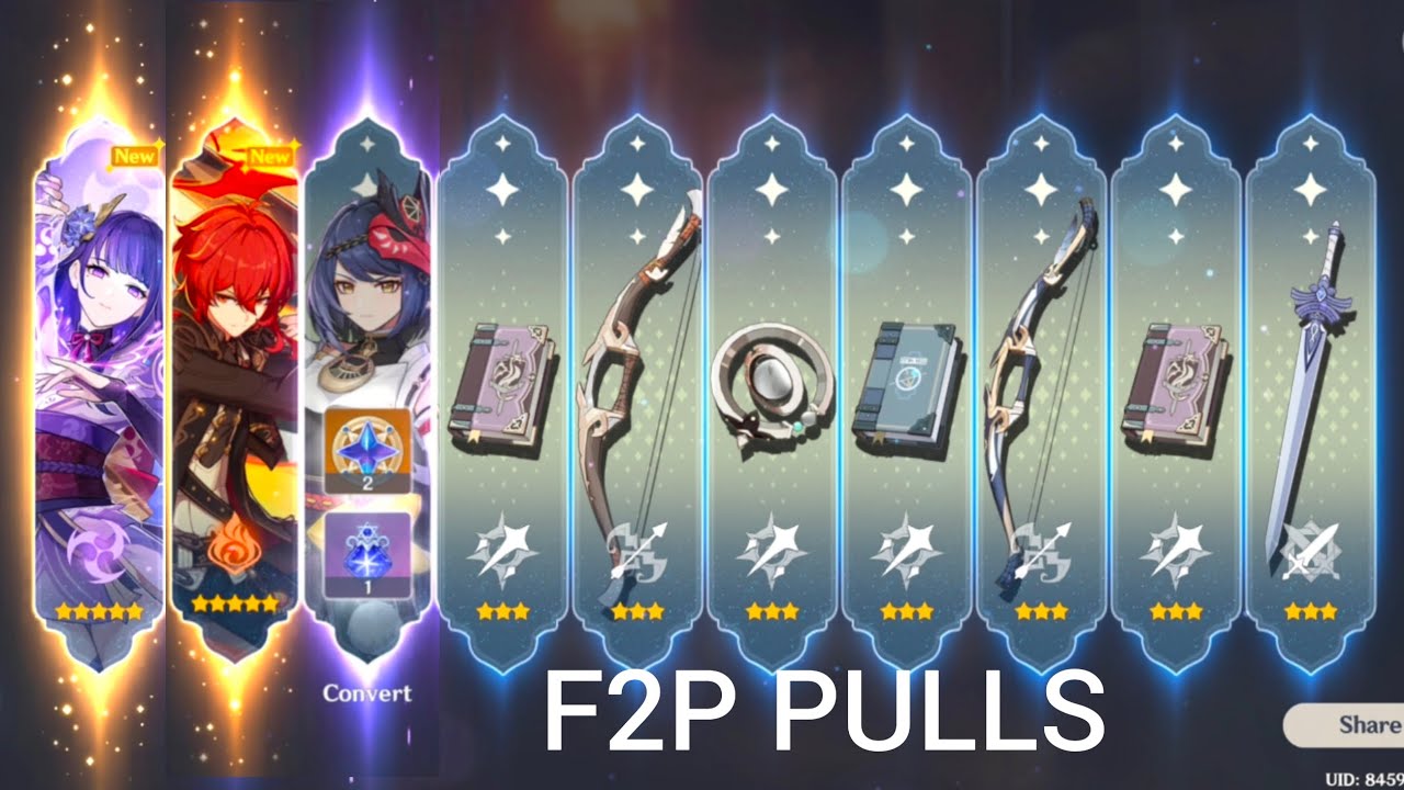 Pulling Raiden Pulling for Raiden Shogun| F2P Pulls| Level 1 raiden Damaged # ...