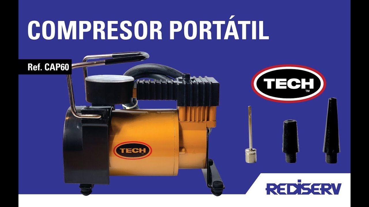 Compresores Portátiles (TECH) - Distribuidos por REDISERV LTDA - YouTube