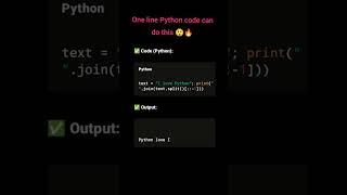 One Line Python Code That Reverses Sentence | Python Trick 💯💫 #python #pythontricks #youtubeshorts