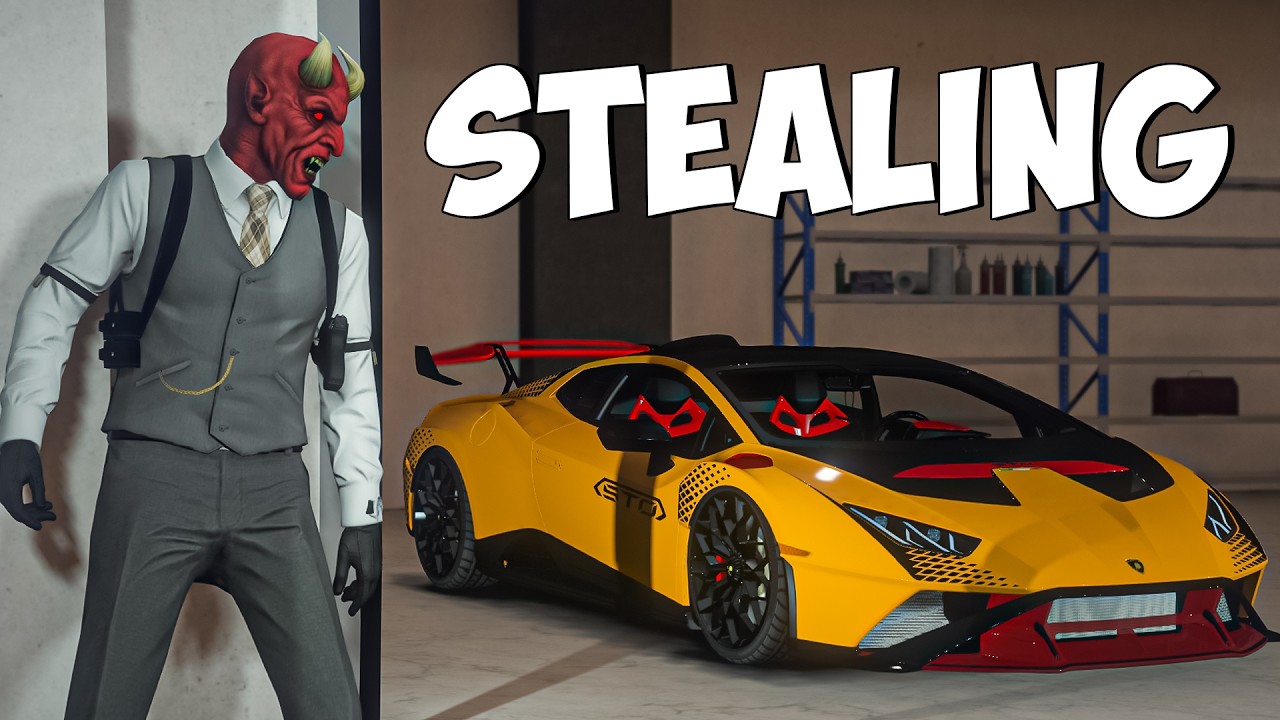 Stealing a LAMBORGHINI in GTA 5