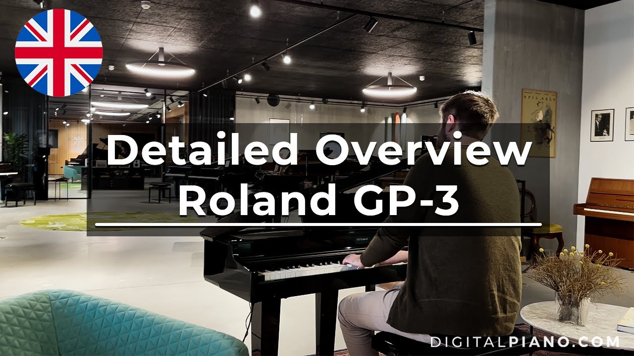 Roland GP-3 Compact Digital Grand Piano Polished Black