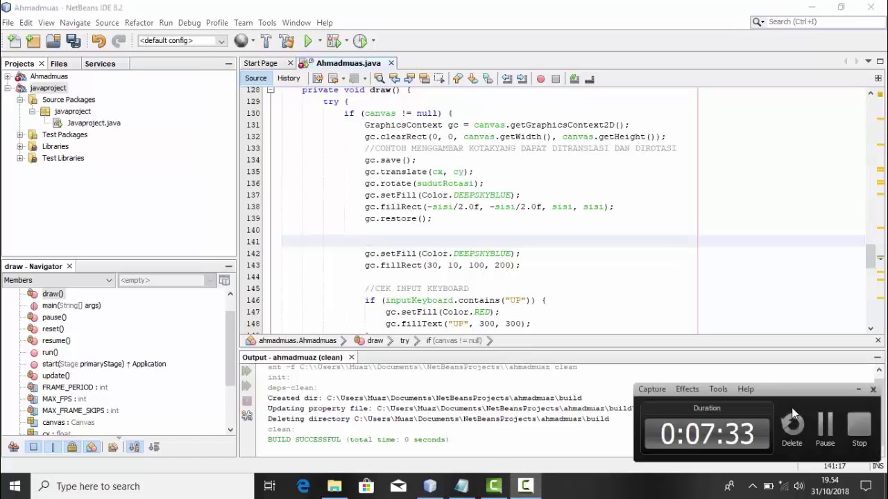 TUTORIAL pembuatan translasi dan rotasi menggunakan java FX - YouTube