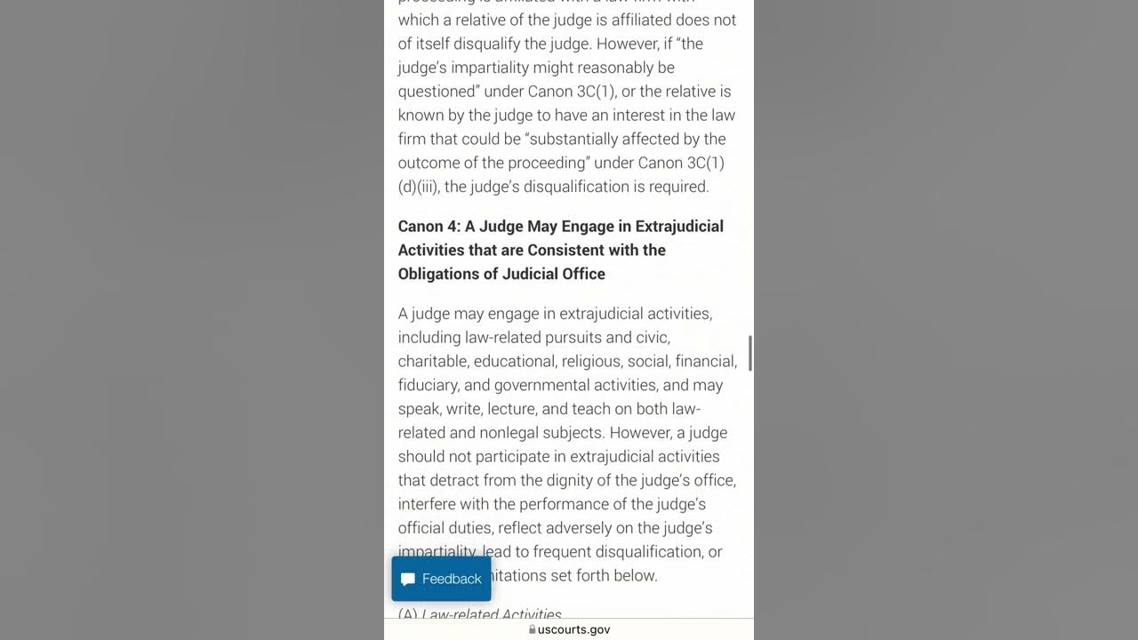 Code of Conduct for United States Judges YouTube