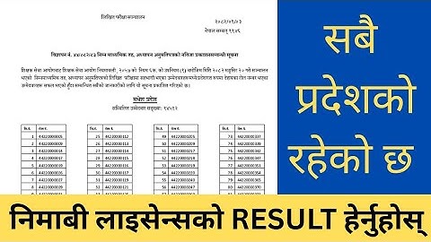 Nimabi license exam result 2082 Published /nimabi teaching license exam result kasari herne#nimabi 