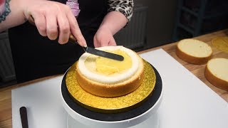 Crumb Coating a Cake with Ganache