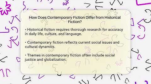 How Does Contemporary Fiction Differ from Historical Fiction? - The Prose Path