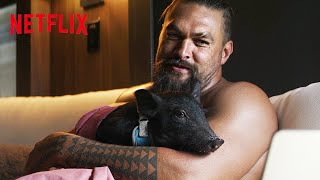 Jason Momoa and His Pet Pig Watch Slumberland | Netflix