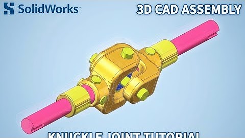 SolidWorks Knuckle Joint Assembly & Animation Tutorial | Complete 3D CAD Design #solidworks #3d
