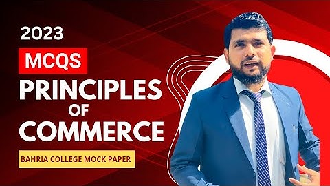 POC MCQS | Class 11 | Sindh board | Principles of Commerce