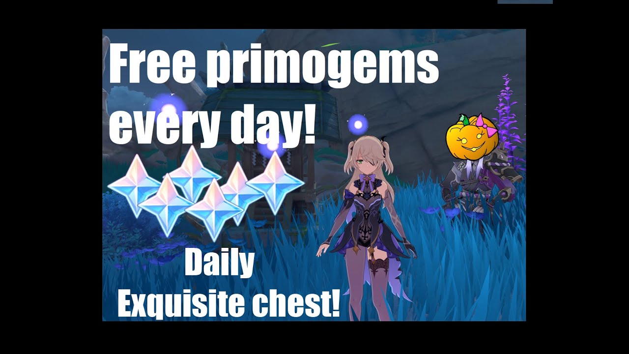 5 free primogems every day! Respawning exquisite chest - Genshin Impact