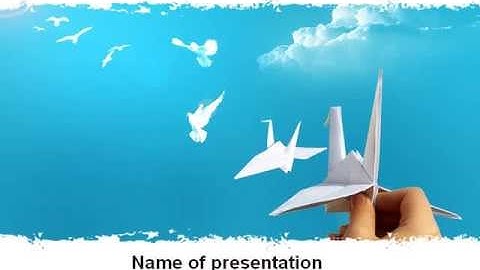 Paper Birds PowerPoint Template by PoweredTemplate.com