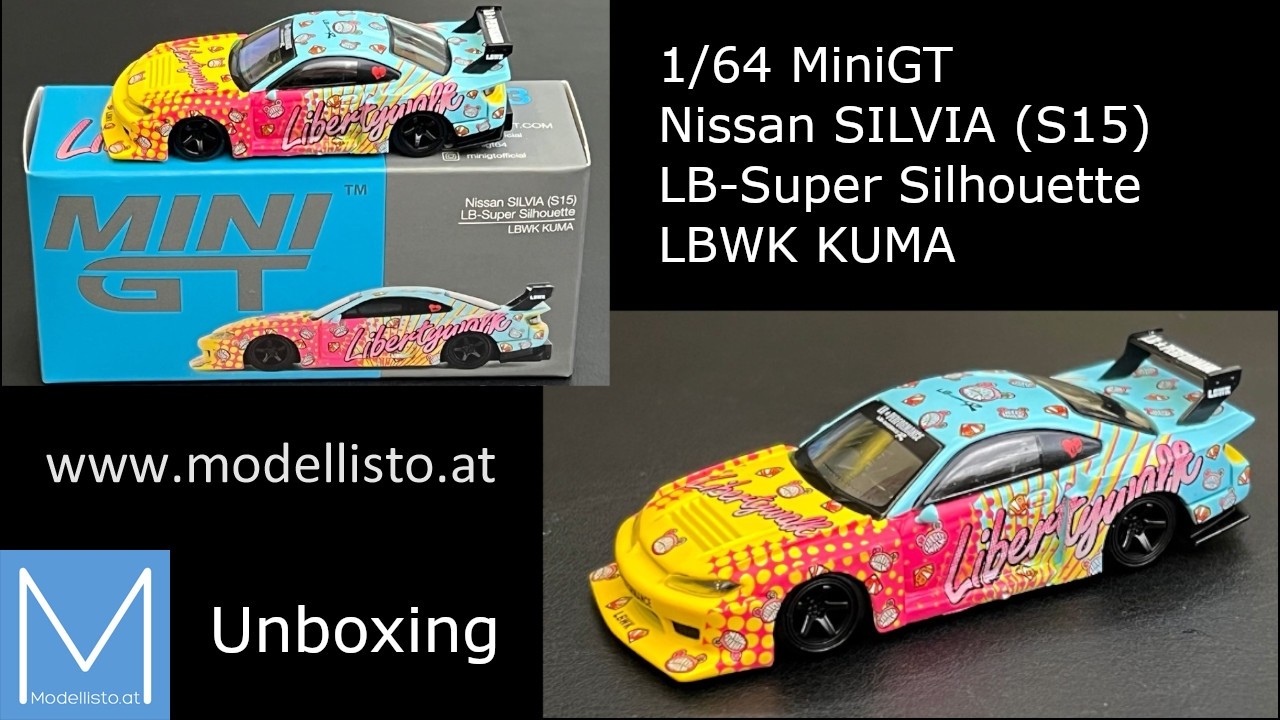 Unboxing 1/64 MiniGT Nissan Silvia (S15) LB-Super Silhouette LBWK