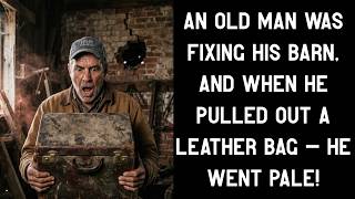 AN OLD MAN WAS FIXING HIS BARN, AND WHEN HE PULLED OUT A LEATHER BAG — HE WENT PALE!