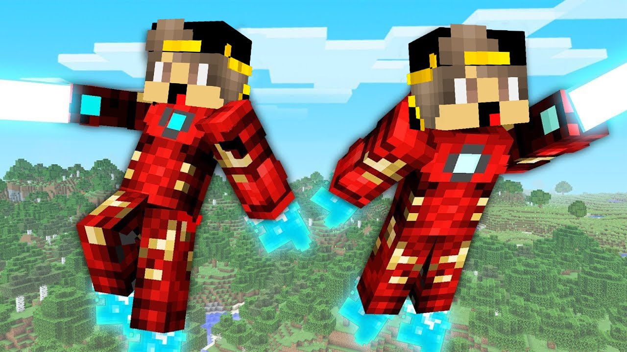 ماين كرافت ولكن تحولت الي بطل خارق الرجل الحديدي ( انا ايرون مان ) !!!🔥🔥