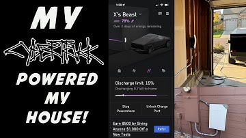 My CYBERTRUCK POWERED MY HOUSE! Tesla Powershare