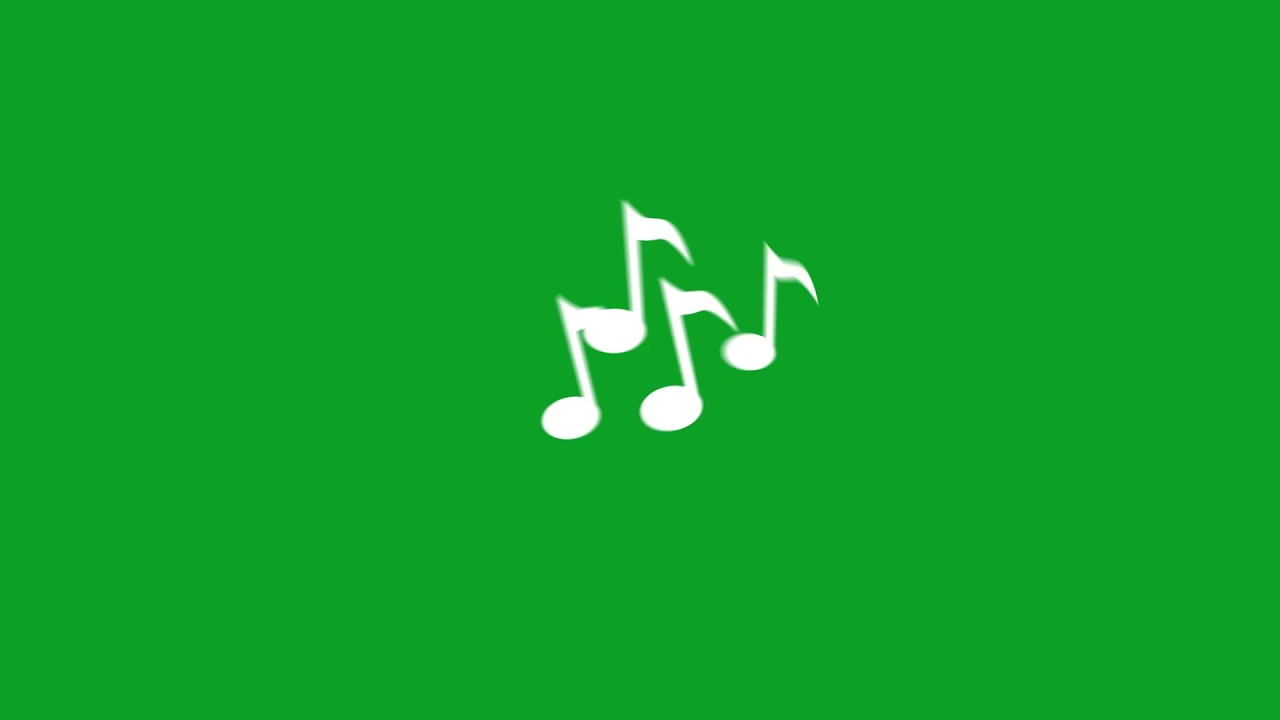 Notes de musique ecran vert gratuit, image size:1280x720