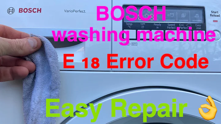 BOSCH washing machine E18 Error Code (blockage in the filter) EASY FIXING