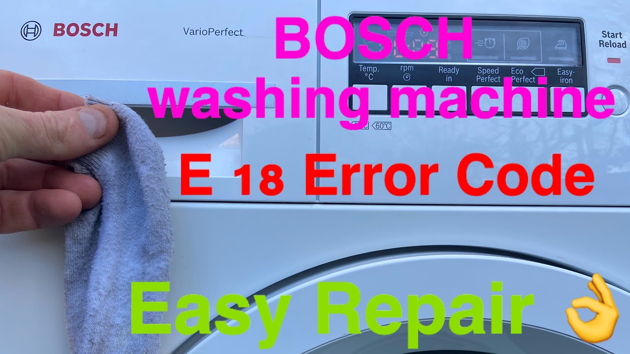 Bosch e18 error code washing machine