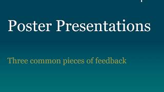 Engineering Poster Presentations: typical issues