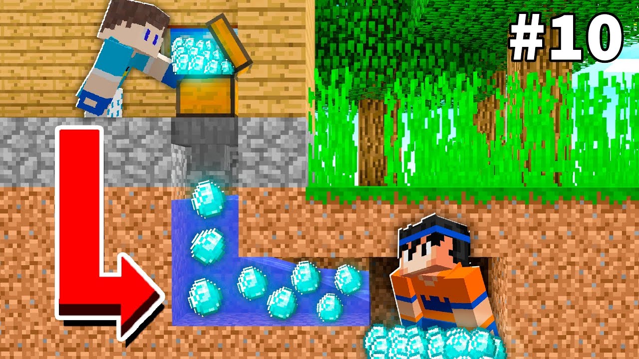 10 СПОСОБОВ украсть DIAMONDS у друга в MINECRAFT!