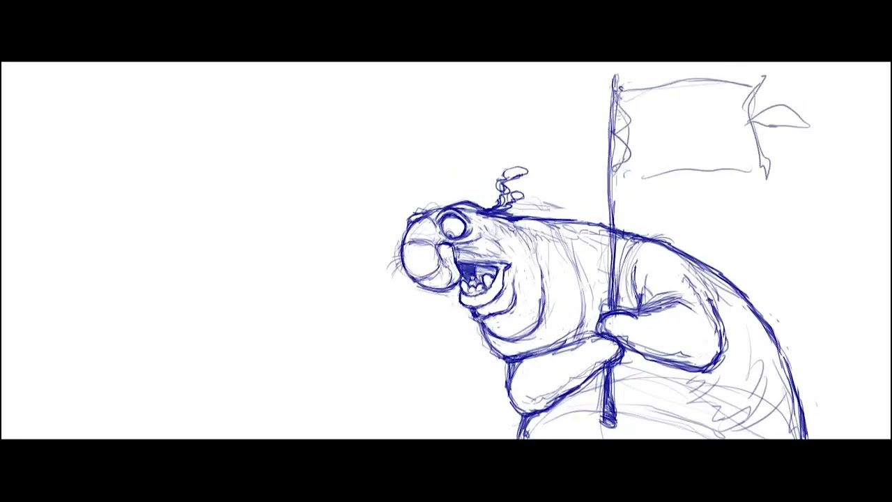 Ice age 4 Flynn the elephant seal 2D animation tests