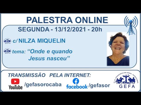 Assista: Palestra Online - c/ NILZA MIQUELIN (13/12/2021)