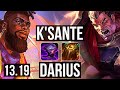 Ksante vs darius top  6 solo kills 727 dominating  na master  1319