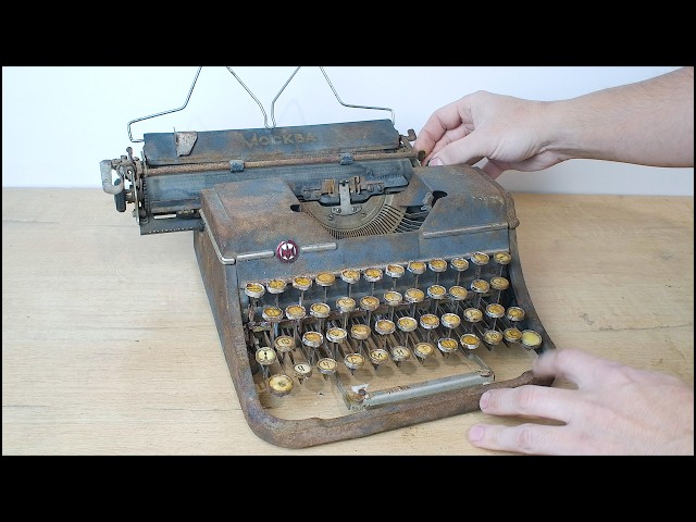 RESTORATION antique TYPEWRITER from 1947. Amazing Restoration of a