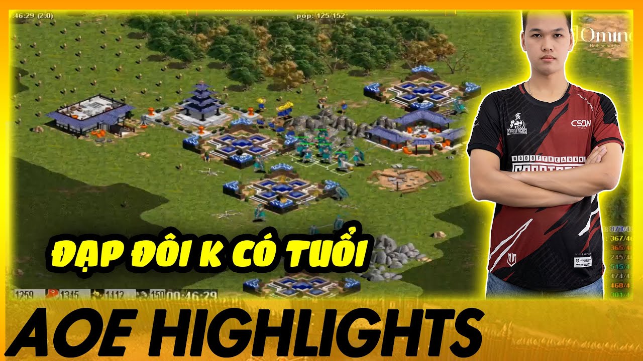 Y THẦN - Chim Sẻ Đi Nắng ĐÁNH TRẬN ĐỜI 4 hơn 1 tiếng trong game | AoE Highlights #aoe