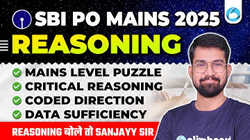 SBI PO Mains Reasoning 2025 Reasoning | Mains Puzzle + Critical Reasoning + Coded Directions