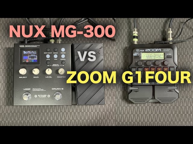 NUX MG 300 vs ZOOM G1FOUR　初心者におすすめのマルチエフェクターはどっち？