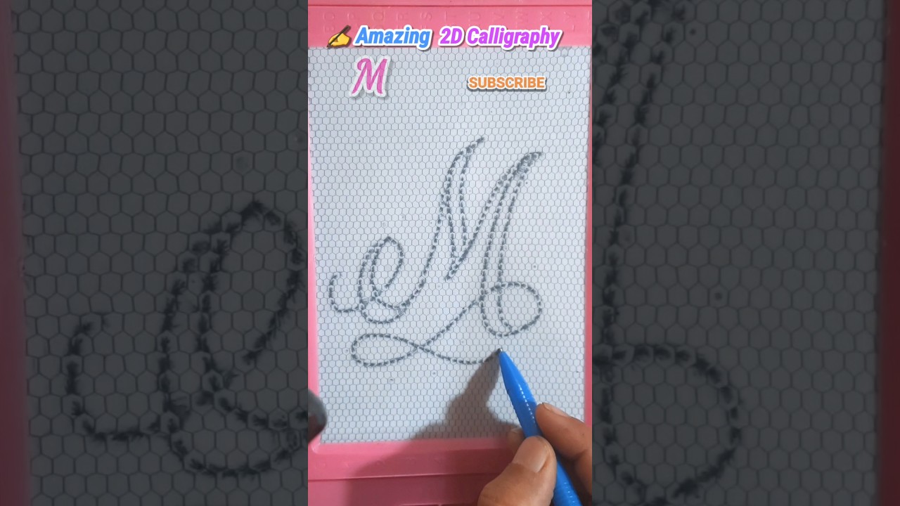 M calligraphy challenge in 12 seconds!🔥 