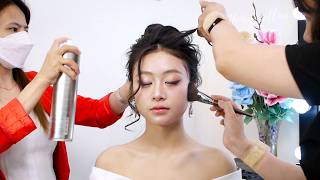 Polished & Refined Makeup & Hair Transformation | Asmr Makeup & Hair Styling With 2 Stylists
