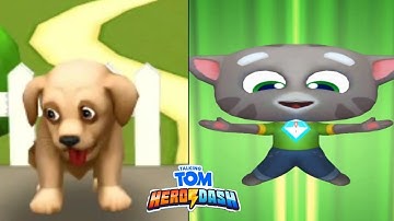TALKING TOM HERO DASH -- HERO TOM CLASSIC RUN MIRROR MODE FUNNY FAIL & PET RUN