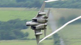 Low level Grim Reapers 493rd Fighter Squadron F-15Cs navigate the Mach Loop