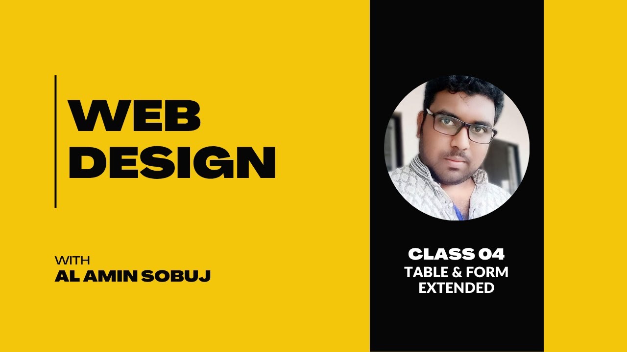 Basic HTML & CSS Tutorial for Beginners - Class - 4 - Extended Table ...