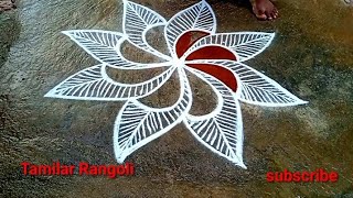 Aavani madham traditional special freehand rangoli/pandaga muggulu/padi kolam/Tamilar Rangoli