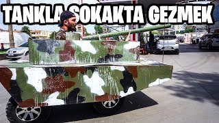 TANKLA SOKAKTA GEZMEK!! (POLİS GÖRDÜ)