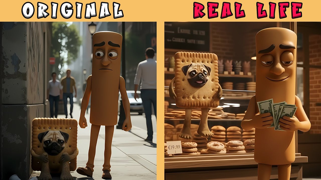 Tung Tung Tung Sahur Rescues Stray Bisquit Dog | Brainrot Original vs Real life | Brainrot Animation