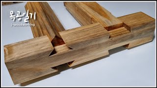 table saw skill-up project / 2 modified dovetail leg joints [woodworking]