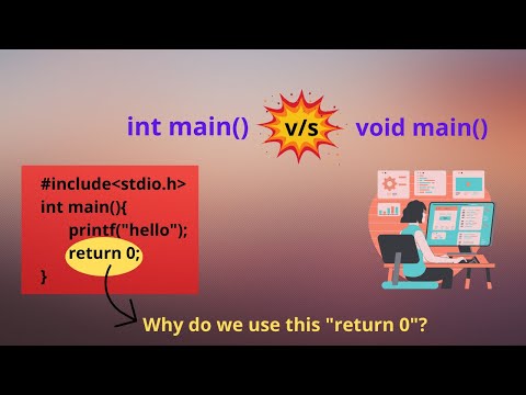 Why do we use only "return 0" in int main() | void main() v/s int main()