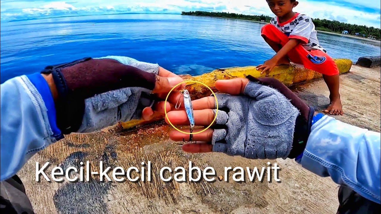 Mancing di pantai pakai mikro jig 10 gram, copy jigpara slim hand made