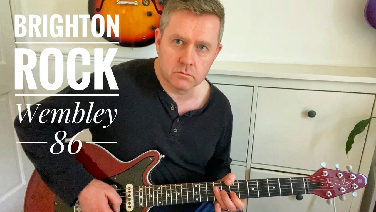 Brighton Rock Wembley 1986 Brian May Guitar Lesson (Guitar Tab) Queen Live
