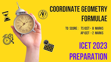 AP & TS ICET 2023 // COORDINATE GEOMETRY IMPORTANT FORMULAE // MATHEMATICAL ABIILITY // ANWAR SIR
