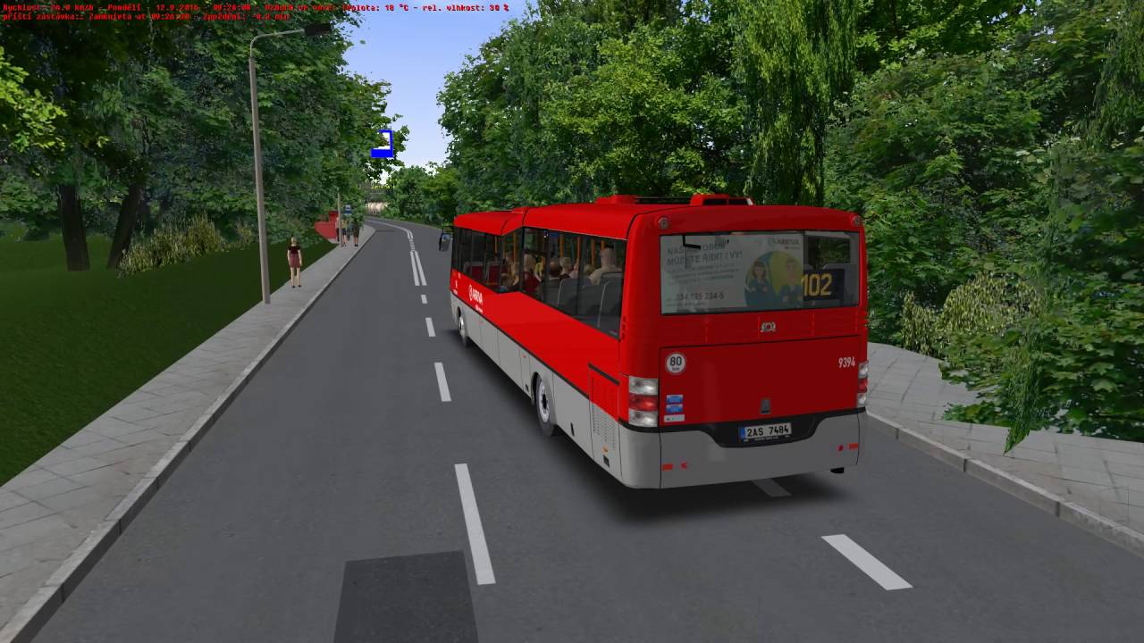 Omsi 2 SOR BN12 Fiktiv Szczecin line 102 Goclaw - Police Rynek