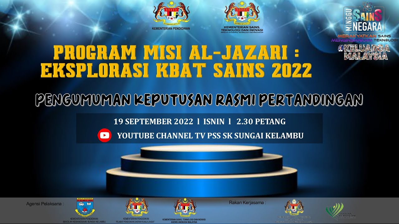 KEPUTUSAN RASMI PERTANDINGAN PROGRAM MISI AL-JAZARI : EKSPLORASI KBAT ...
